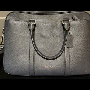 Mens Coach. Dark Navy Briefcase.